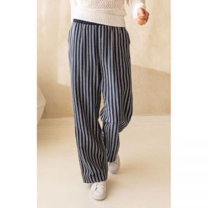 512110 M2100 BROEK blauw/wit