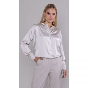 532086-P075-BLOUSON SATIN stone white