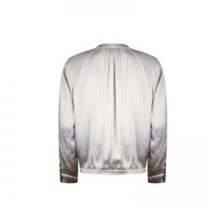 532086-P075-BLOUSON SATIN stone white