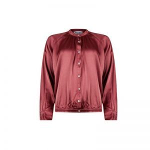 532086-P275 BLOUSON SATIN bourgundy