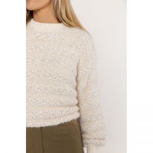 533203-P023 PULLOVER MIX HAIRY pebble