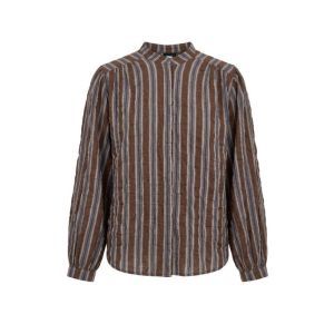 633255-T3410-BLOUSE brown/blu